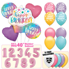 Birthday Cupcake Party Balloon Bouquet