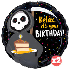 Birthday Over the Hill Grim Reaper Balloon Bouquet