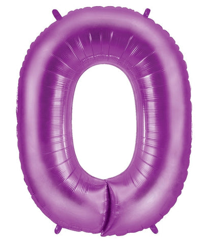 40 inch Number 0 - Purple Balloon