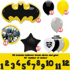 Batman Symbol Deluxe Balloon Bouquet Kit