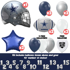 NFL Dallas Cowboys Football Party Balloon Kit