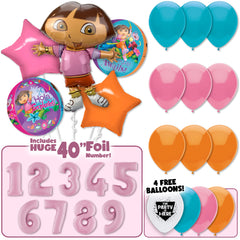 Dora the Explorer Colorful Balloon Bouquet Kit