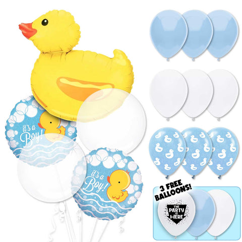 It's A Boy Ducky Baby Shower Deluxe Balloon Bouquet