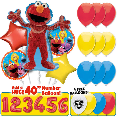 Elmo Sesame Street Birthday Balloon Bouquet Kit