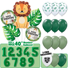 Jungle Safari Birthday Balloon Bouquet - Lion