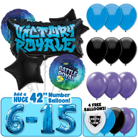 Fortnite Gaming Victory Royal Deluxe Balloon Bouquet