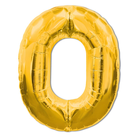 40 inch Number 0 - Gold Balloon