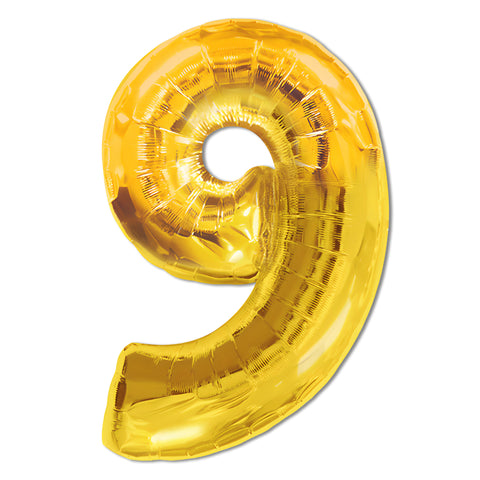 40 inch Number 9 - Gold Balloon