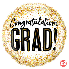 2024 Gold Dots Grad! Graduation Balloons Bouquet Kit