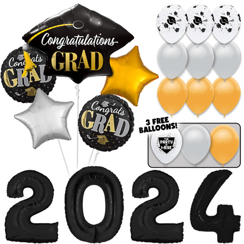 2024 Classic Grad Celebration! Graduation Balloons Bouquet Kit