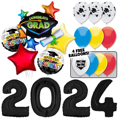 2024 Colorful Grad! Graduation Balloons Bouquet Kit