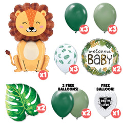 Jungle Safari Welcome Baby Lion Balloon Bouquet