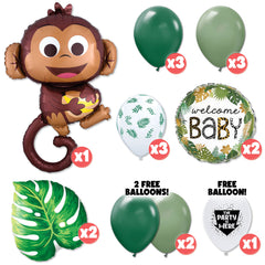 Jungle Safari Welcome Baby Monkey Balloon Bouquet