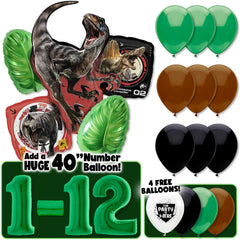Jurassic World Velociraptor Balloon Kit - Jungle Wild Dino Adventure Party Set