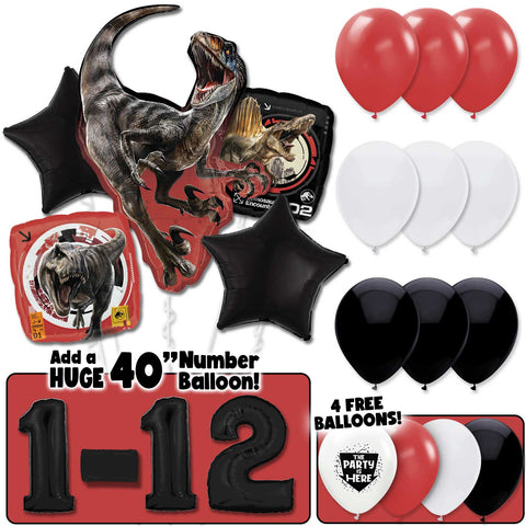 Jurassic World Velociraptor Balloon Kit - Raptor Adventure Party Decor Set