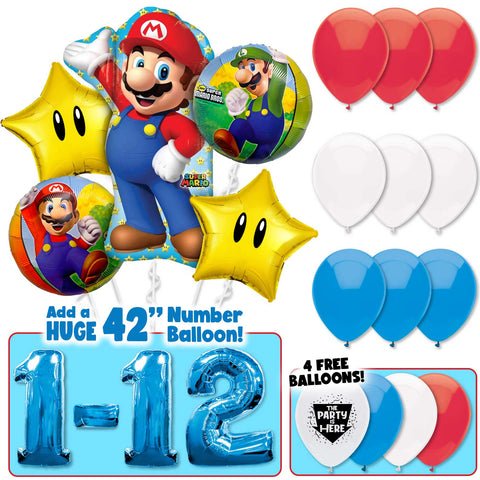 Super Mario Bros. Deluxe Balloon Bouquet Kit