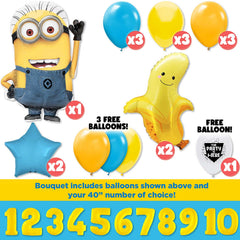 Minions Banana-rama Deluxe Balloon Bouquet