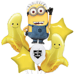 Minions Banana-rama Birthday Kit with 46 inch Minions Standup & Balloons