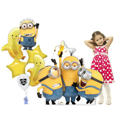Minions Banana-rama Birthday Kit with 46 inch Minions Standup & Balloons