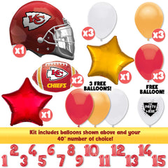 NFL Kansas City Chiefs Football Party Balloon Kit