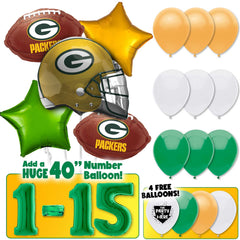 NFL Green Bay Packers Football Team Balloon Bouquet Kit