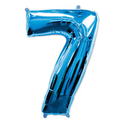 42" Blue #7 Balloon