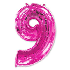 42" Hot Pink #9 Balloon