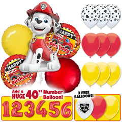 Paw Patrol Marshall Fire Truck Birthday Balloon Bouquet Kit