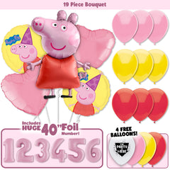 Peppa Pig Deluxe Balloon Bouquet Kit