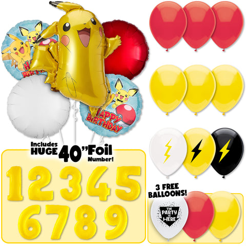 Pikachu Pokemon Deluxe Balloon Bouquet Kit