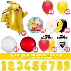 Pikachu Pokemon Deluxe Balloon Bouquet Kit