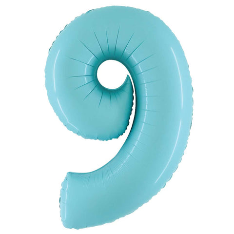 40 inch Number 9 - Pastel Blue