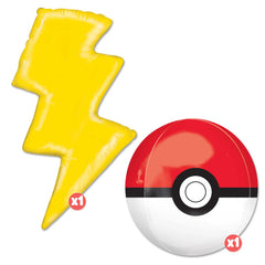 Pokemon Pikachu Poke Ball Balloon Kit - Party Decorations