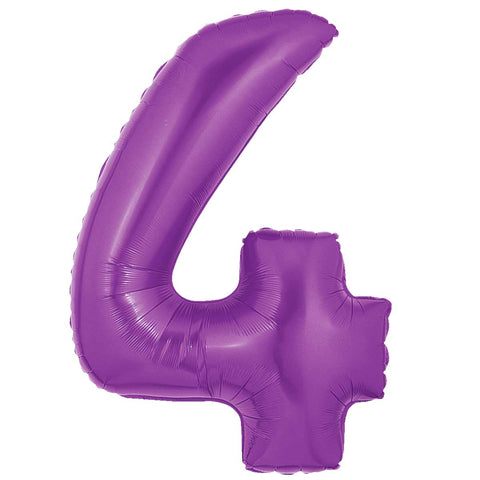 40 inch Number 4 - Purple Balloon