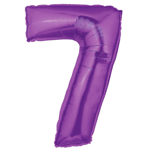 40 inch Number 7 - Purple Balloon