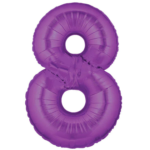 40 inch Number 8 - Purple Balloon
