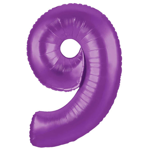 40 inch Number 9 - Purple Balloon