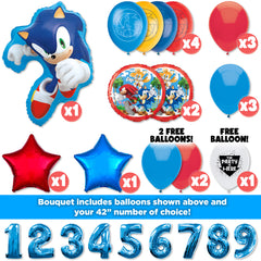 Sonic the Hedgehog Deluxe Balloon Bouquet Kit