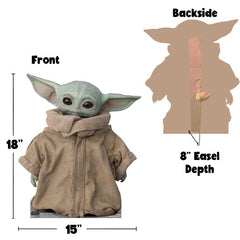 Star Wars Mandalorian Birthday Kit with 18 inch Grogu (Baby Yoda) Life-size Standup & Balloons