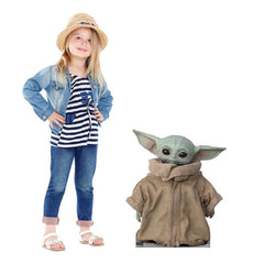 Star Wars Mandalorian Birthday Kit with 18 inch Grogu (Baby Yoda) Life-size Standup & Balloons