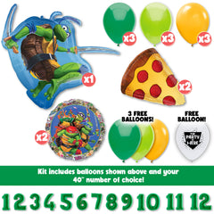 TMNT Teenage Mutant Ninja Turtles Cowabunga Pizza Party Balloon Kit