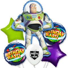 Toy Story Birthday Kit with 45 inch Buzz Lightyear Standup & Balloons