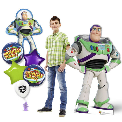 Toy Story Birthday Kit with 45 inch Buzz Lightyear Standup & Balloons