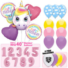 Unicorn in the Clouds Birthday Balloon Bouquet