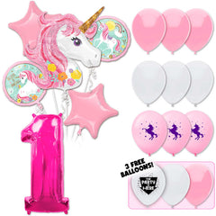 18pc Kit w/ Pink #1 Balloon