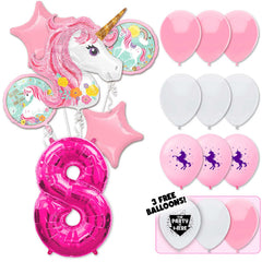 18pc Kit w/ Pink #8 Balloon