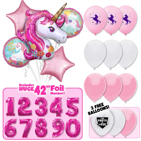 Pretty In Pink Unicorn Deluxe Balloon Bouquet