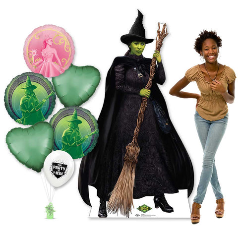 Wicked Birthday Kit with 70 inch Elphaba Life-Size Standup & Balloons