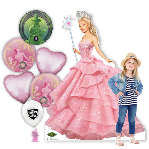 Wicked Birthday Kit with 67 inch Glinda Life-Size Standup & Balloons
