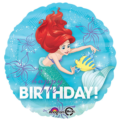 18" The Little Mermaid - Ariel Dream Big Happy Birthday Foil Balloon